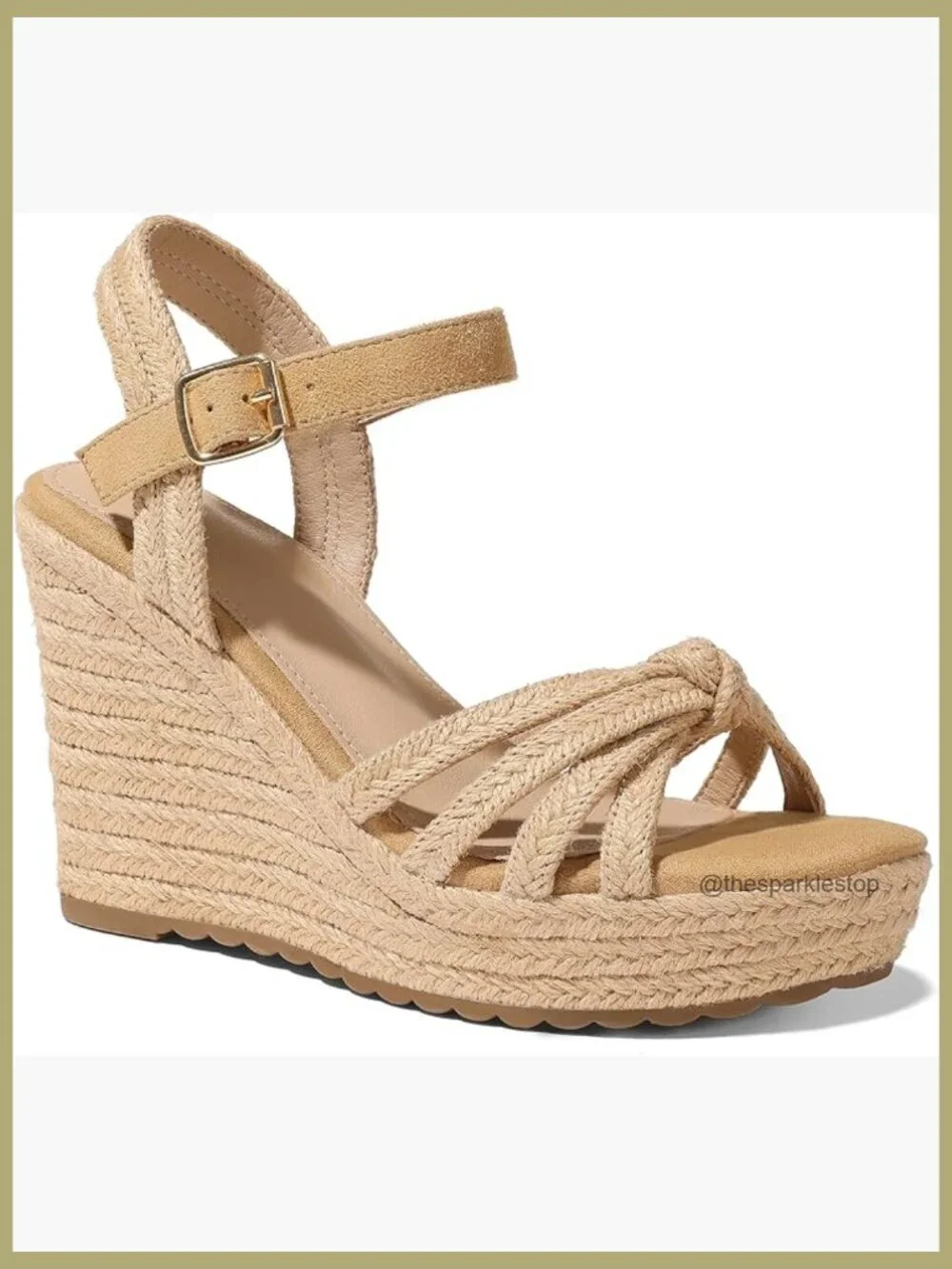 Wedge Platform Sandals with Ankle Strap Espadrilles